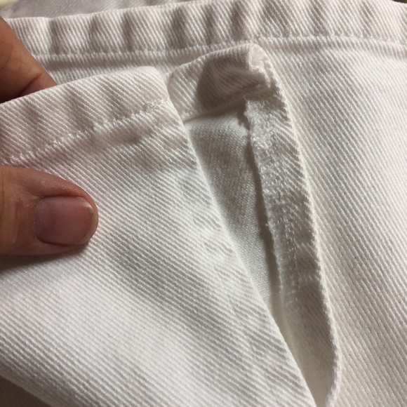 Bill Blass Women’s Denim Cropped 100% Cotton Soft White High Rise Split Hem - Picture 8 of 8